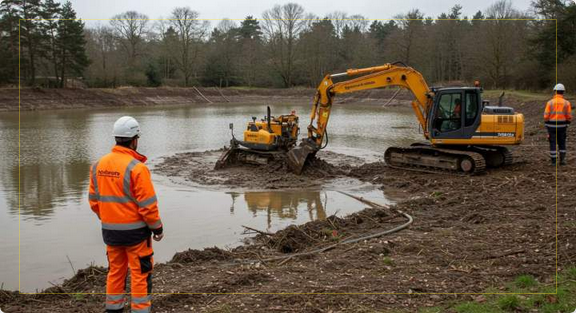 Curage plan d'eau 1