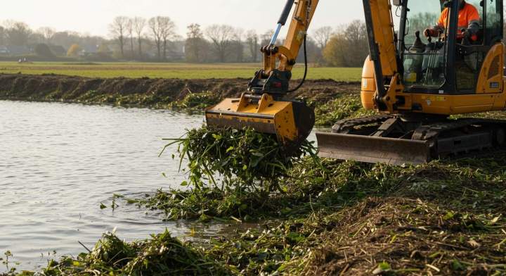 Nettoyage de plan d'eau Landes